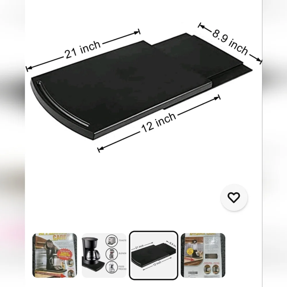 Handy Caddy Sliding Kitchen‎ Appliance Caddy New in Box